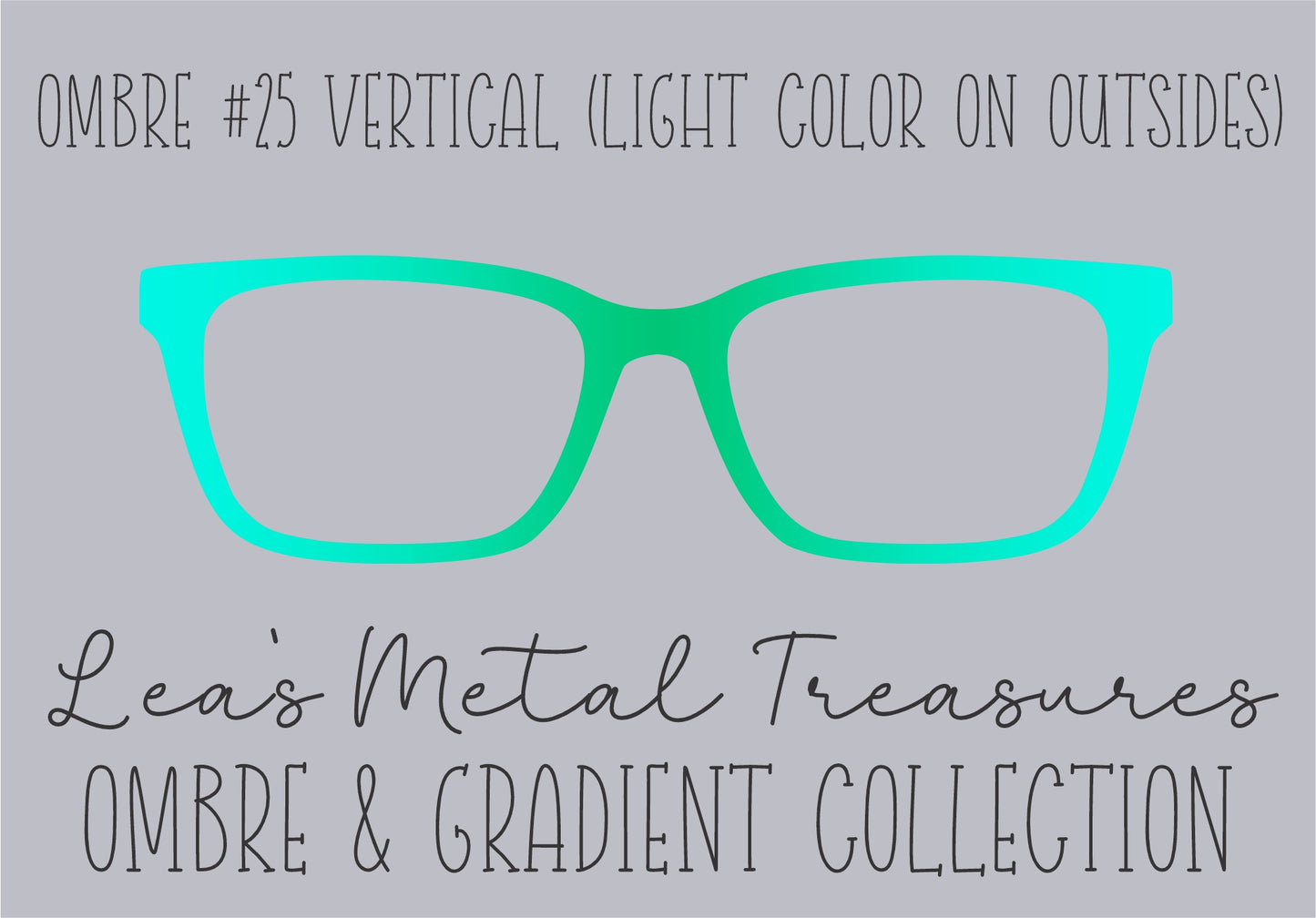 OMBRE 25 VERTICAL LIGHT COLOR ON OUTSIDES Eyewear Toppers COMES WITH MAGNETS