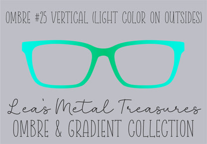 OMBRE 25 VERTICAL LIGHT COLOR ON OUTSIDES Eyewear Toppers COMES WITH MAGNETS