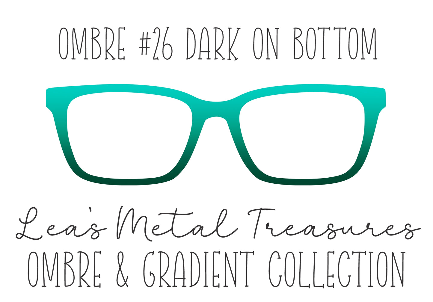 OMBRE 26 DARK ON BOTTOM Eyewear Toppers COMES WITH MAGNETS