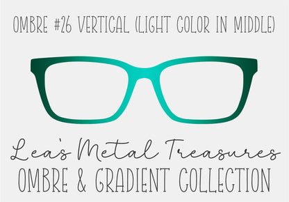 Ombre 26 Vertical (Light color in the middle) TOPPER COMES WITH MAGNETS