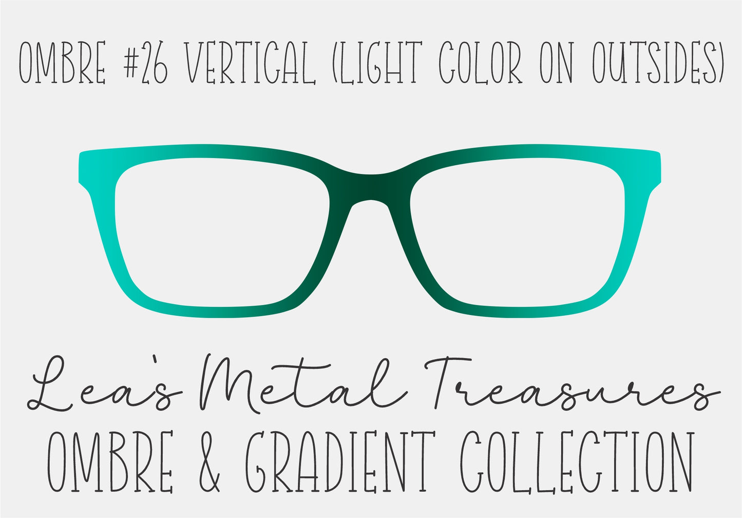 OMBRE 26 VERTICAL LIGHT COLOR ON OUTSIDES Eyewear Toppers COMES WITH MAGNETS