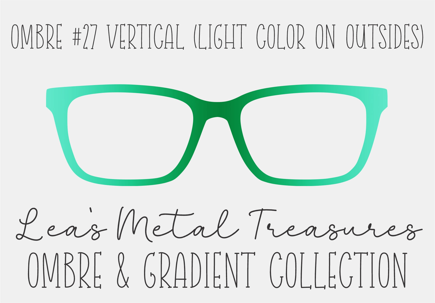 OMBRE 27 VERTICAL LIGHT COLOR ON OUTSIDES Eyewear Toppers COMES WITH MAGNETS