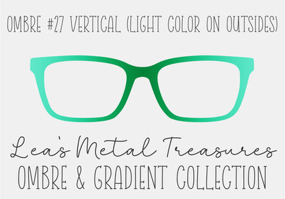 OMBRE 27 VERTICAL LIGHT COLOR ON OUTSIDES Eyewear Toppers COMES WITH MAGNETS