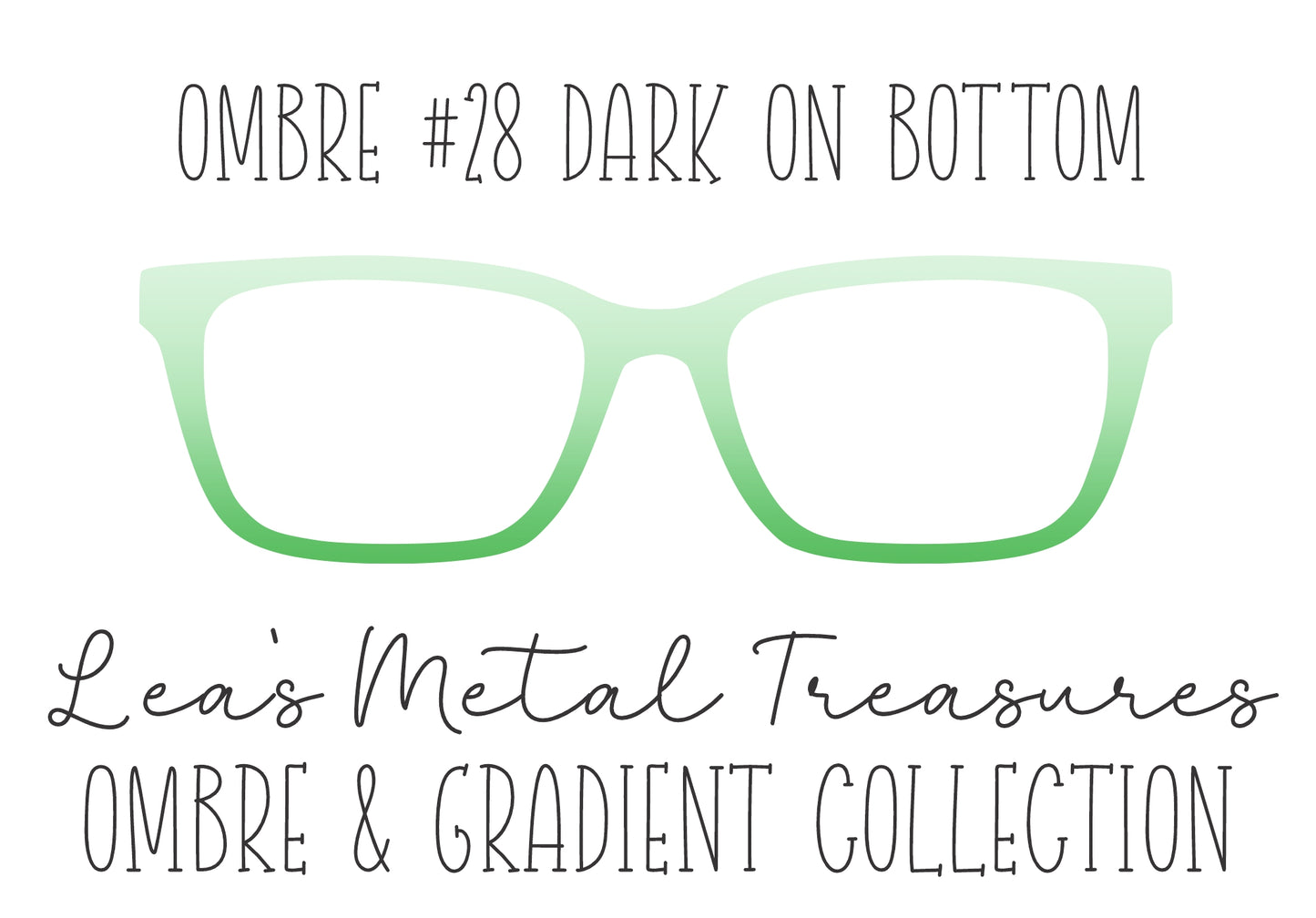 OMBRE 28 DARK ON BOTTOM Eyewear Toppers COMES WITH MAGNETS