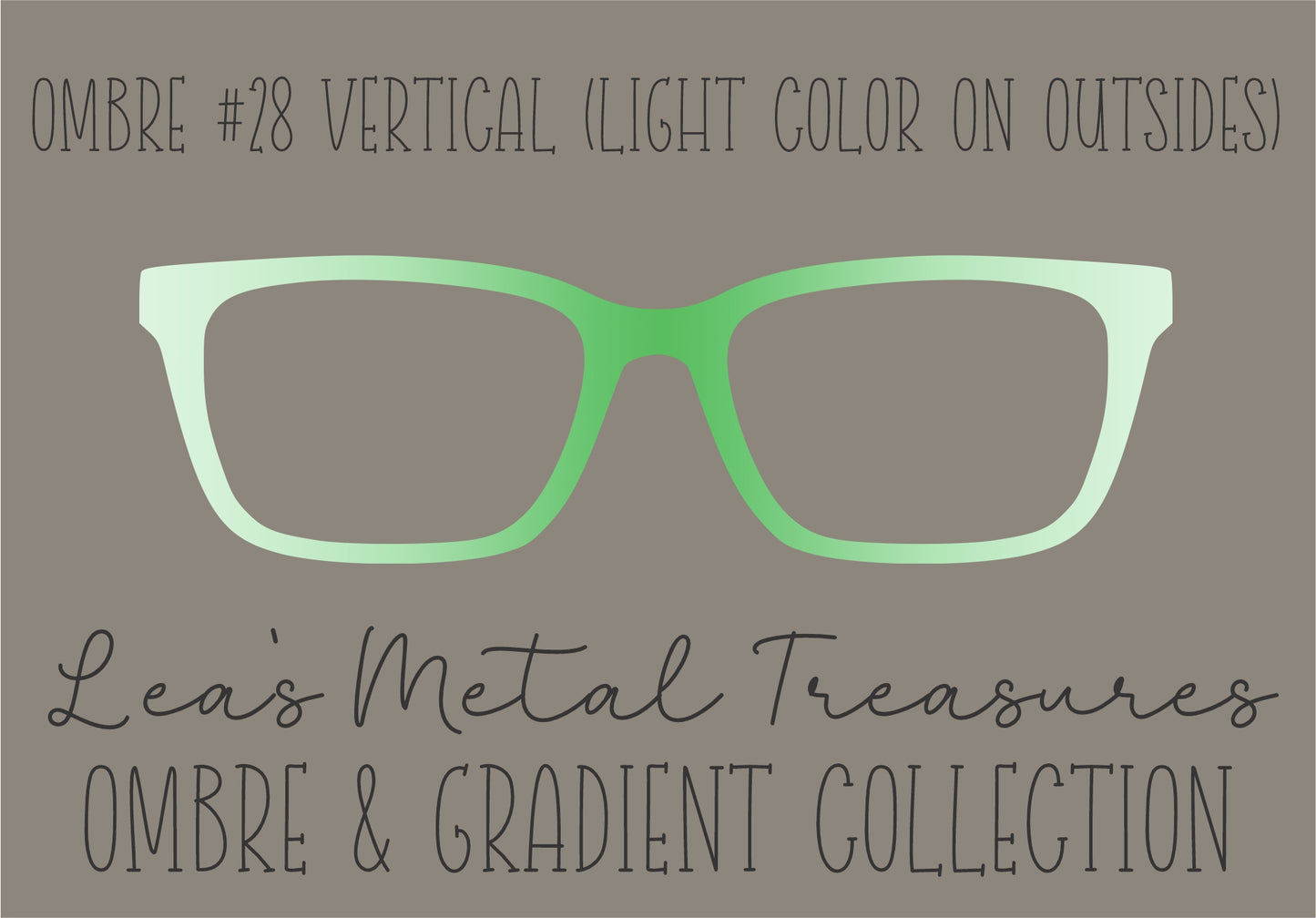 OMBRE 28 VERTICAL LIGHT COLOR ON OUTSIDES Eyewear Toppers COMES WITH MAGNETS