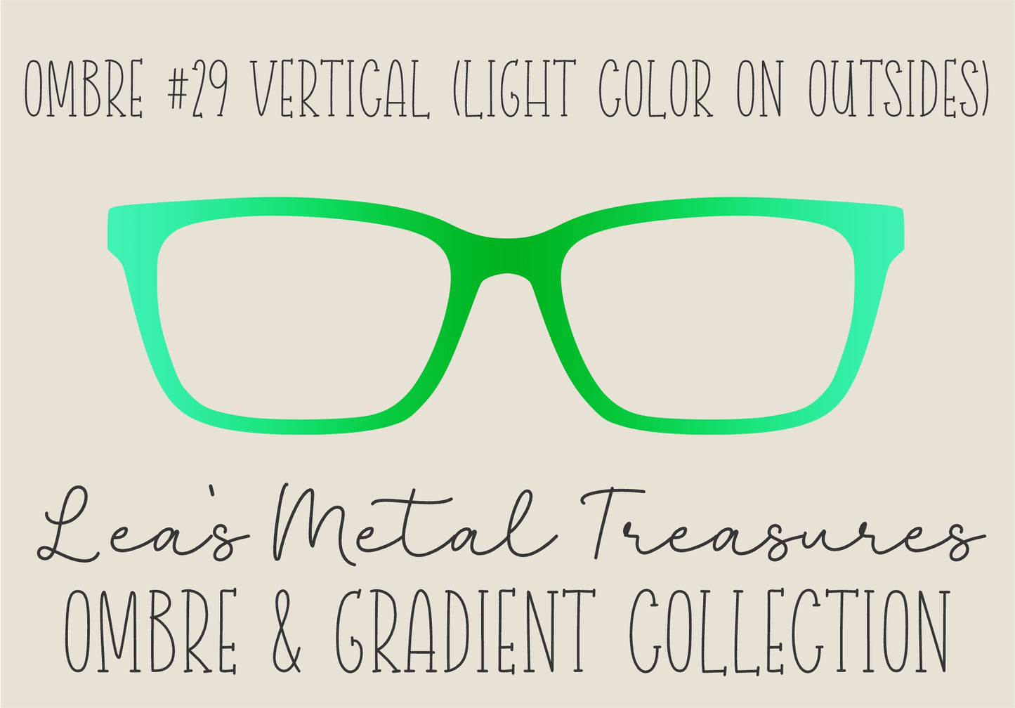 OMBRE 29 VERTICAL LIGHT COLOR ON OUTSIDES Eyewear Toppers COMES WITH MAGNETS