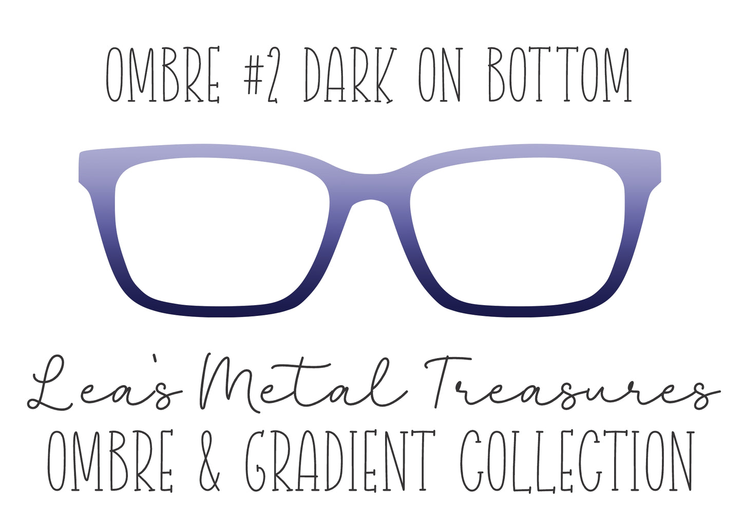 OMBRE 2 DARK ON BOTTOM Eyewear Toppers COMES WITH MAGNETS