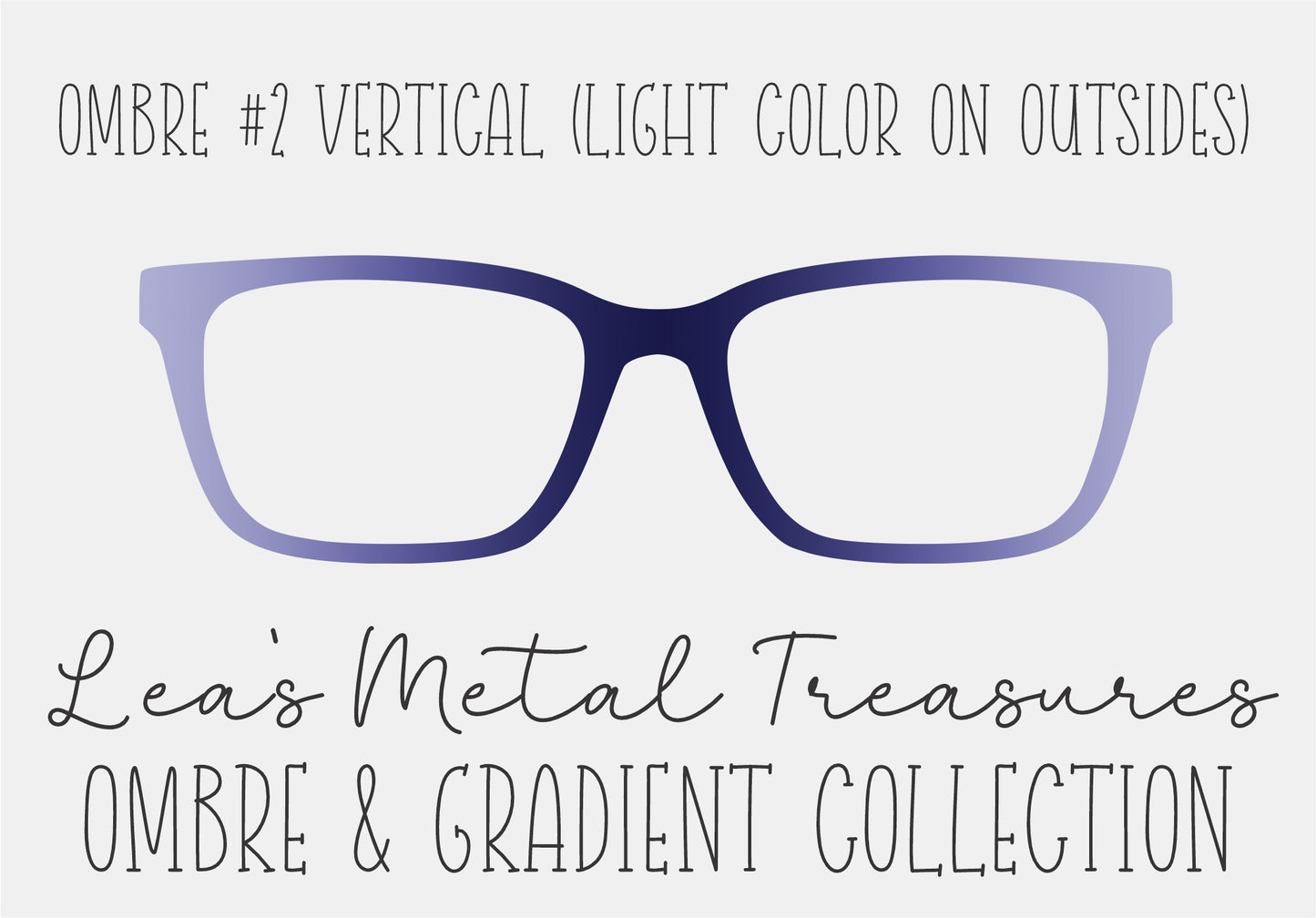 OMBRE 2 VERTICAL LIGHT COLOR ON OUTSIDES Eyewear Toppers COMES WITH MAGNETS