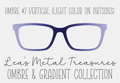 OMBRE 2 VERTICAL LIGHT COLOR ON OUTSIDES Eyewear Toppers COMES WITH MAGNETS