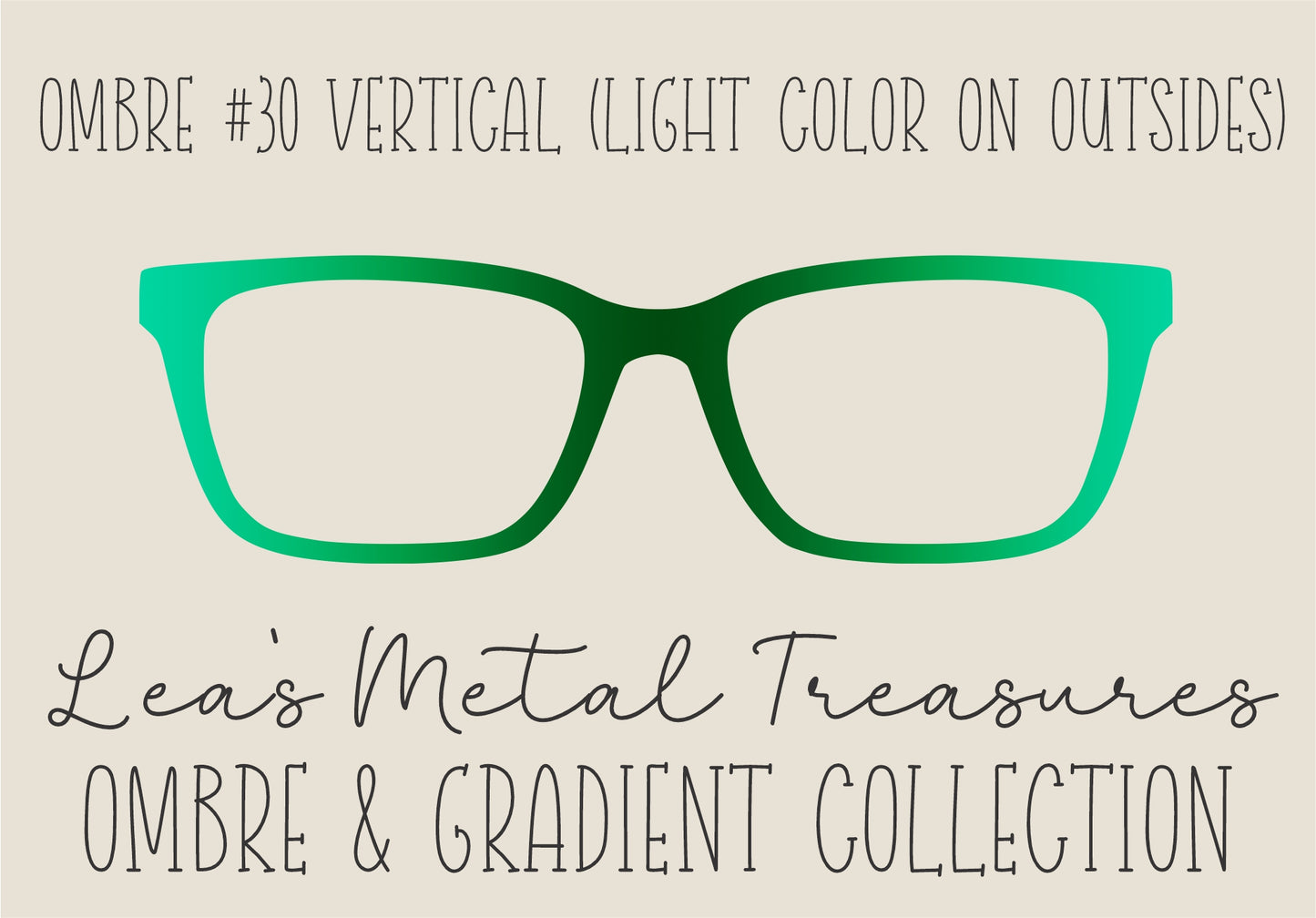 OMBRE 30 VERTICAL LIGHT COLOR ON OUTSIDES Eyewear Toppers COMES WITH MAGNETS