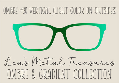 OMBRE 30 VERTICAL LIGHT COLOR ON OUTSIDES Eyewear Toppers COMES WITH MAGNETS