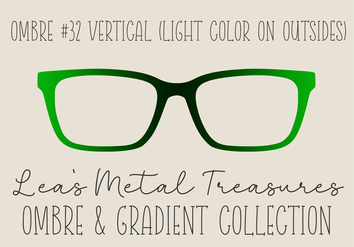 OMBRE 32 VERTICAL LIGHT COLOR ON OUTSIDES Eyewear Toppers COMES WITH MAGNETS