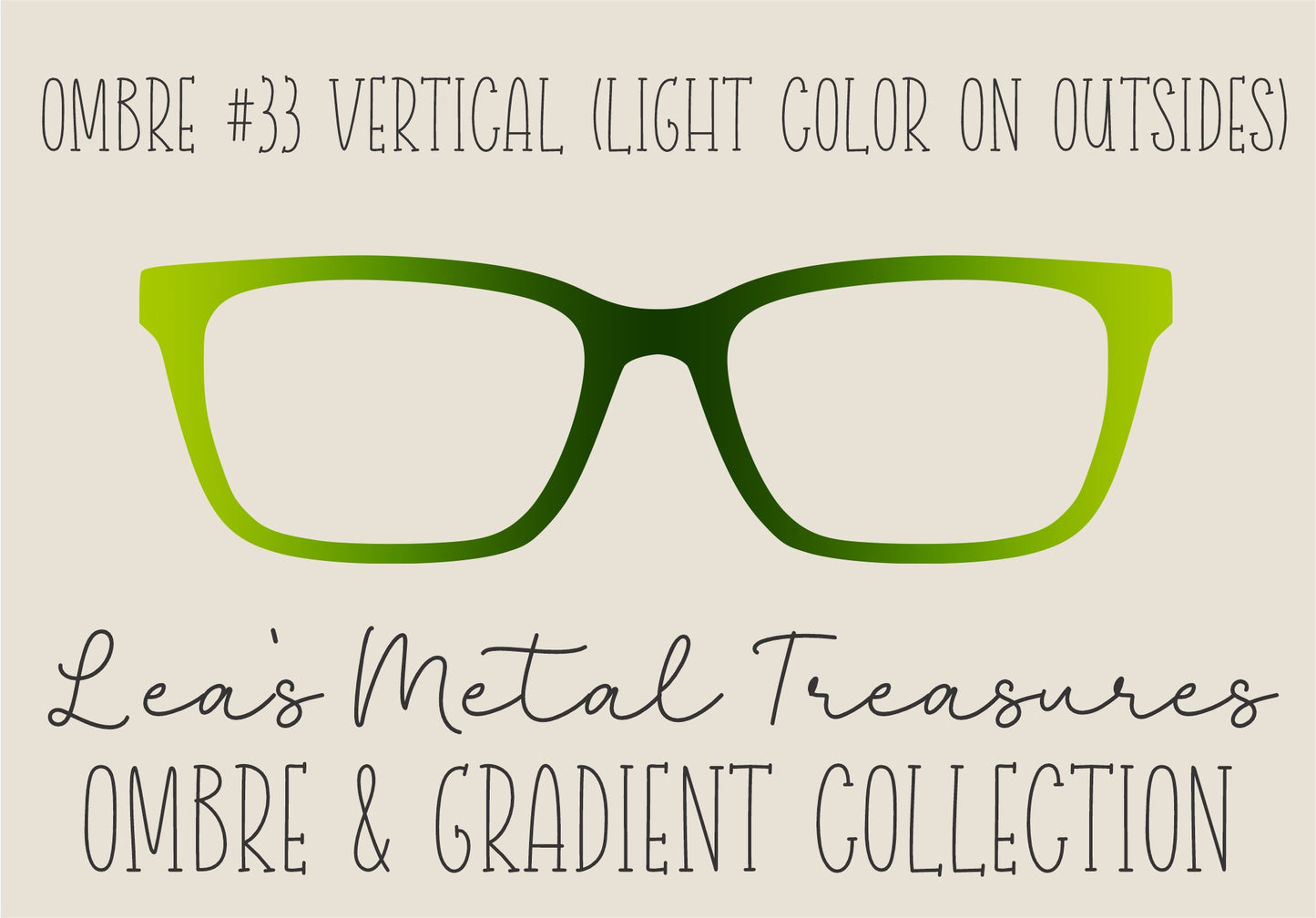 OMBRE 33 VERTICAL LIGHT COLOR ON OUTSIDES Eyewear Toppers COMES WITH MAGNETS