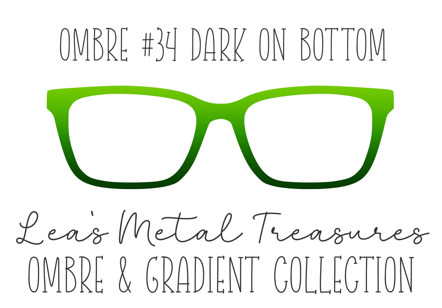 OMBRE 34 DARK ON BOTTOM Eyewear Toppers COMES WITH MAGNETS