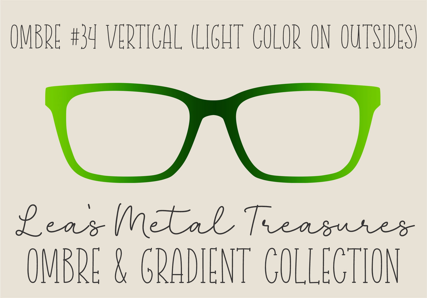 OMBRE 34 VERTICAL LIGHT COLOR ON OUTSIDES Eyewear Toppers COMES WITH MAGNETS