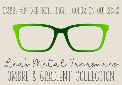 OMBRE 34 VERTICAL LIGHT COLOR ON OUTSIDES Eyewear Toppers COMES WITH MAGNETS