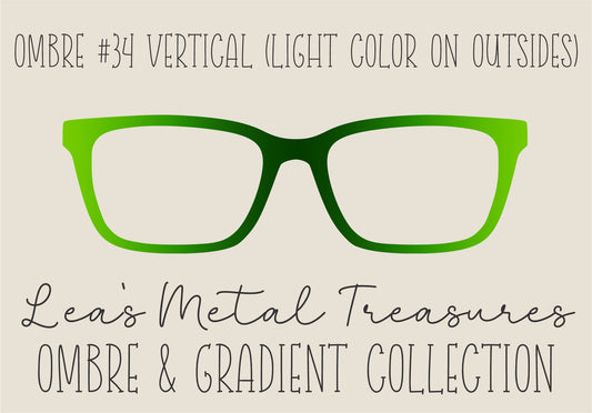 OMBRE 34 VERTICAL LIGHT COLOR ON OUTSIDES Eyewear Toppers COMES WITH MAGNETS