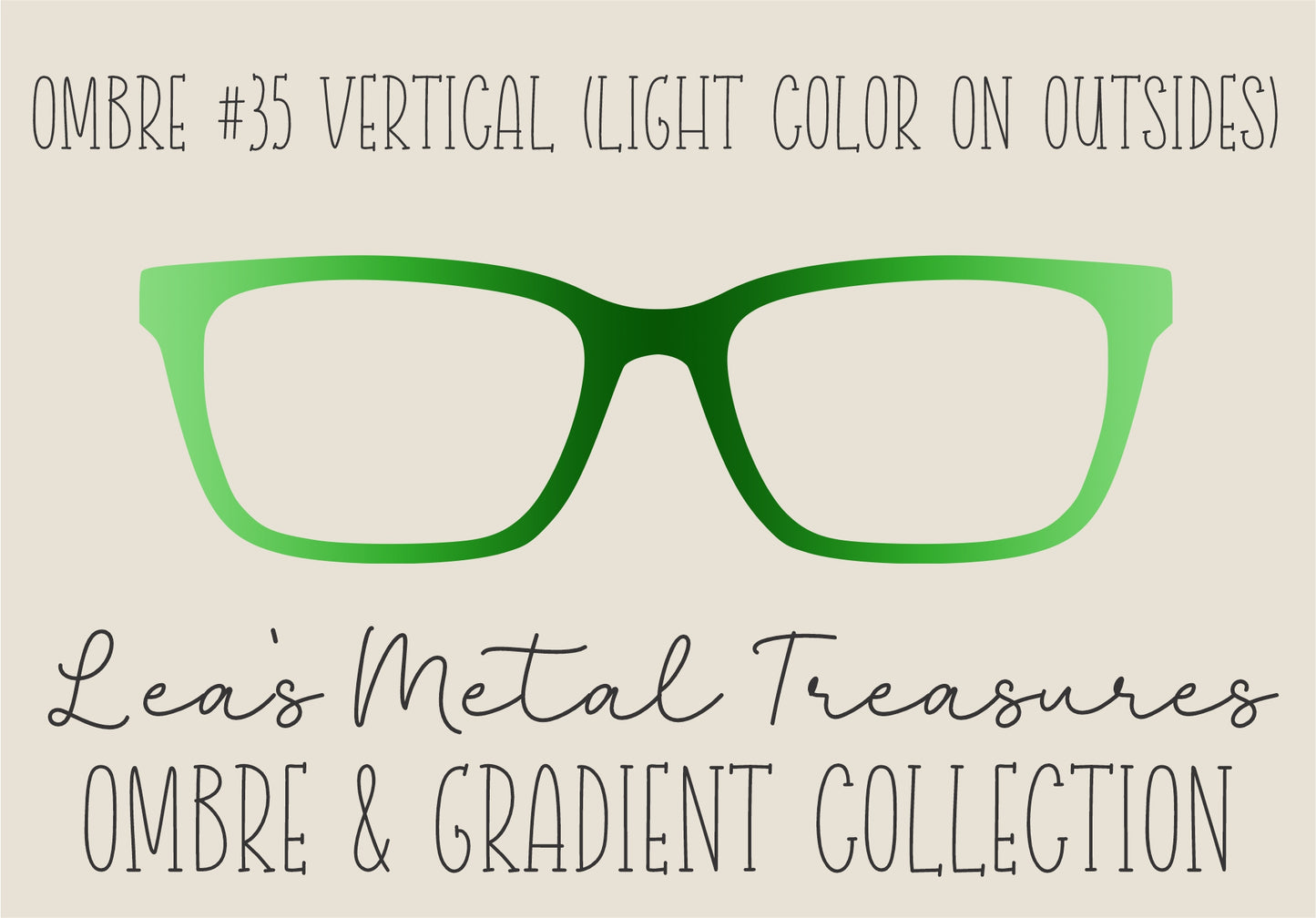 OMBRE 35 VERTICAL LIGHT COLOR ON OUTSIDES Eyewear Toppers COMES WITH MAGNETS