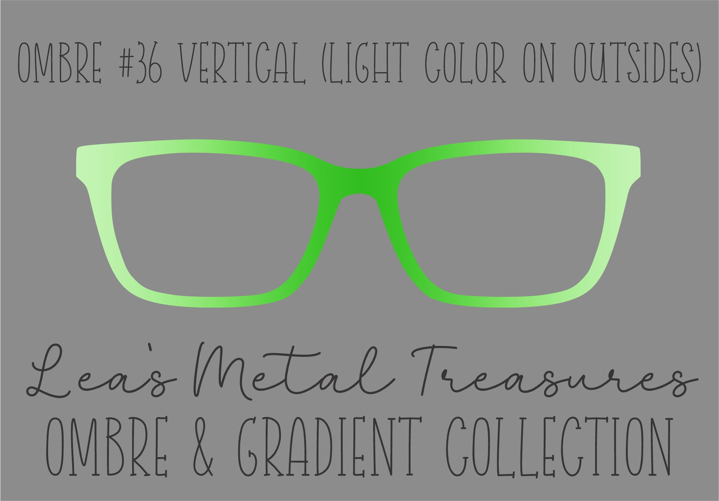 OMBRE 36 VERTICAL LIGHT COLOR ON OUTSIDES Eyewear Toppers COMES WITH MAGNETS