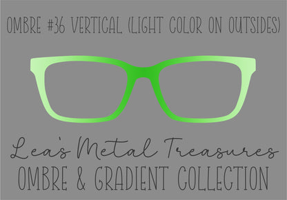 OMBRE 36 VERTICAL LIGHT COLOR ON OUTSIDES Eyewear Toppers COMES WITH MAGNETS