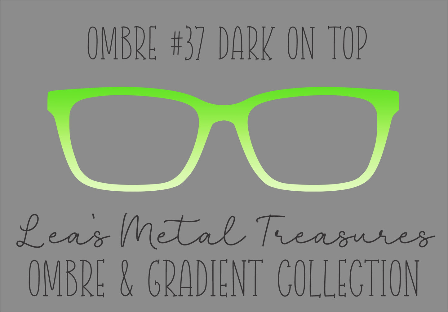 OMBRE 37 DARK ON TOP Eyewear Toppers COMES WITH MAGNETS