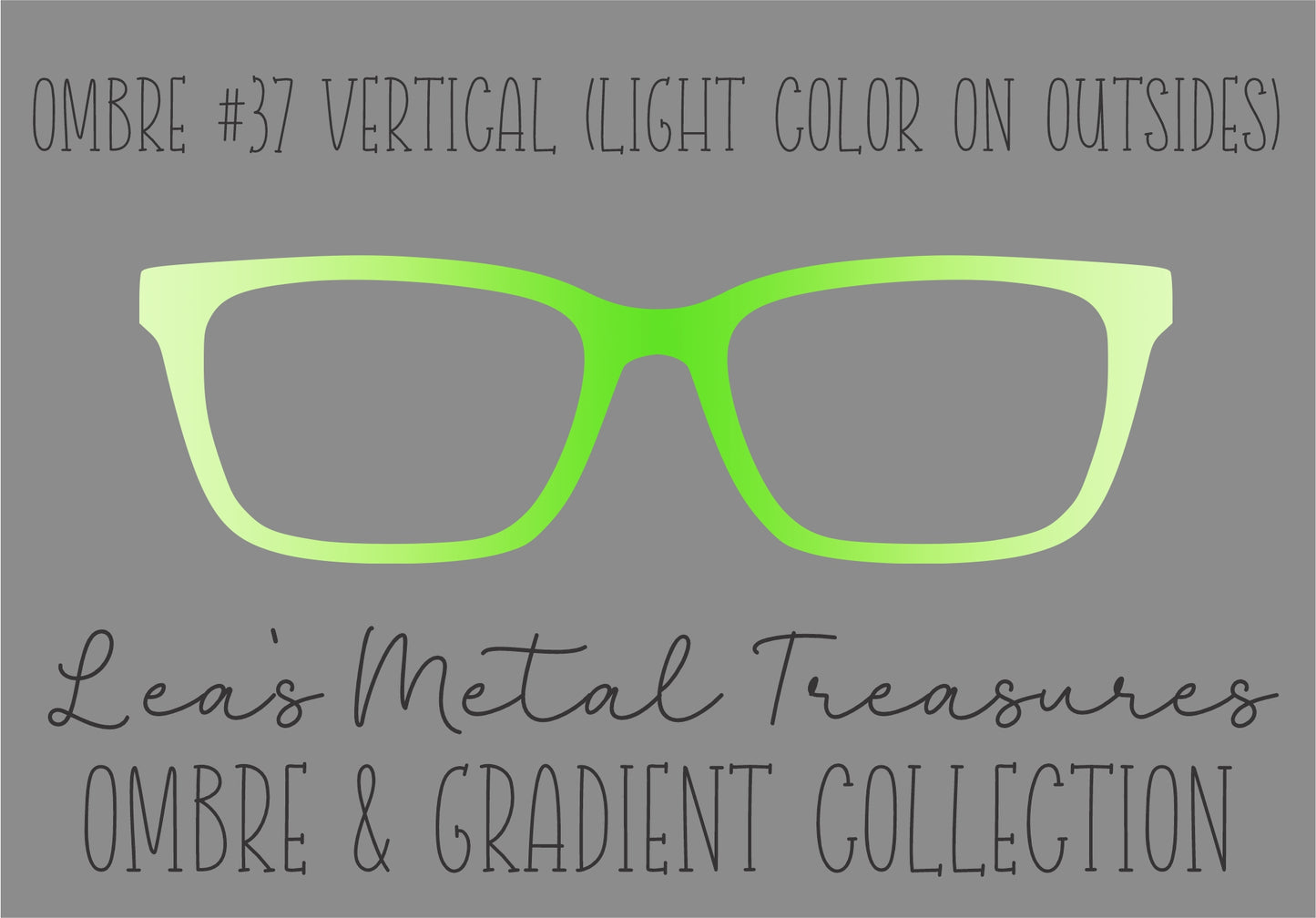 OMBRE 37 VERTICAL LIGHT COLOR ON OUTSIDES Eyewear Toppers COMES WITH MAGNETS