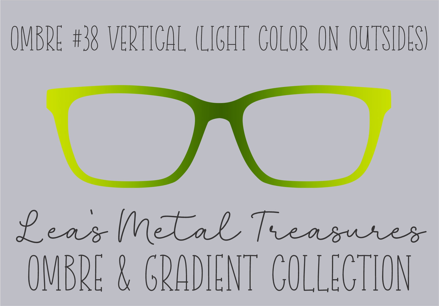 OMBRE 38 VERTICAL LIGHT COLOR ON OUTSIDES Eyewear Toppers COMES WITH MAGNETS