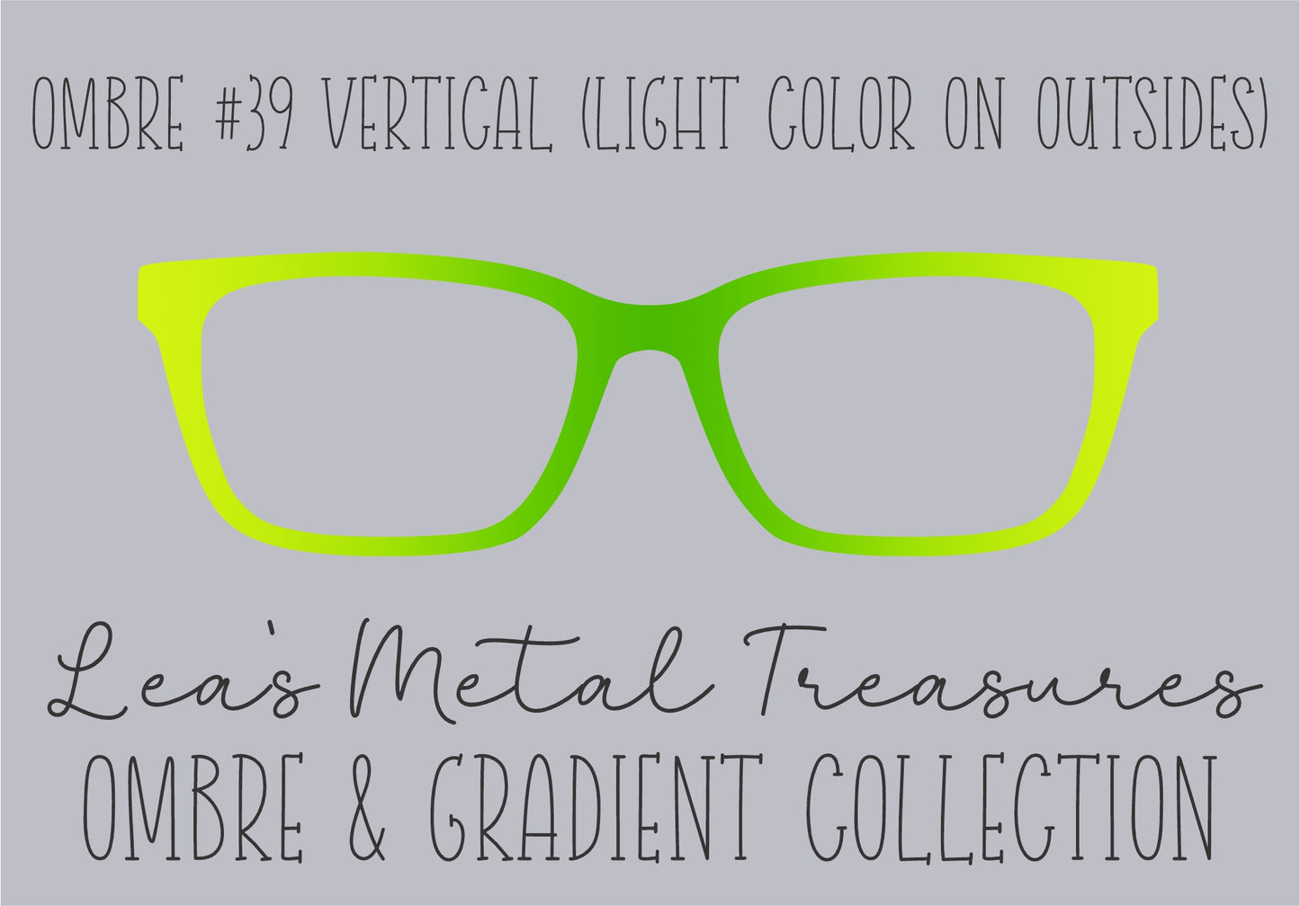 OMBRE 39 VERTICAL LIGHT COLOR ON OUTSIDES Eyewear Toppers COMES WITH MAGNETS