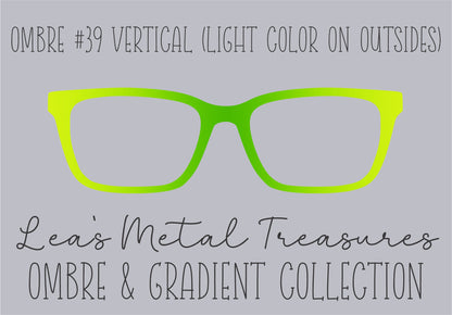 OMBRE 39 VERTICAL LIGHT COLOR ON OUTSIDES Eyewear Toppers COMES WITH MAGNETS