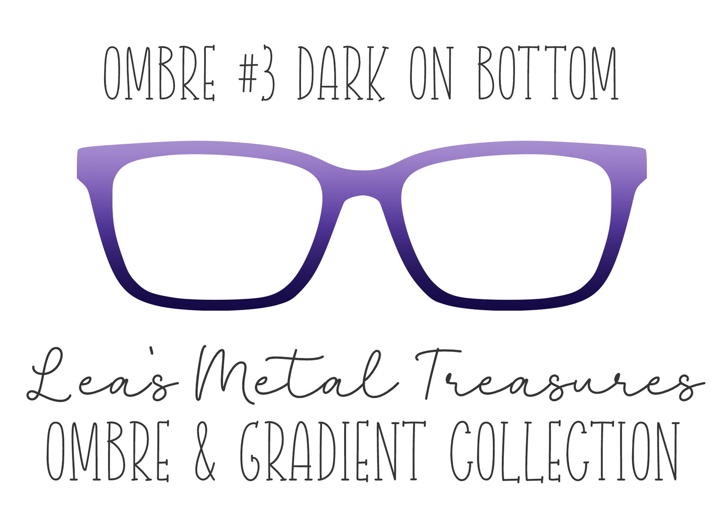 OMBRE 3 DARK ON BOTTOM Eyewear Toppers COMES WITH MAGNETS