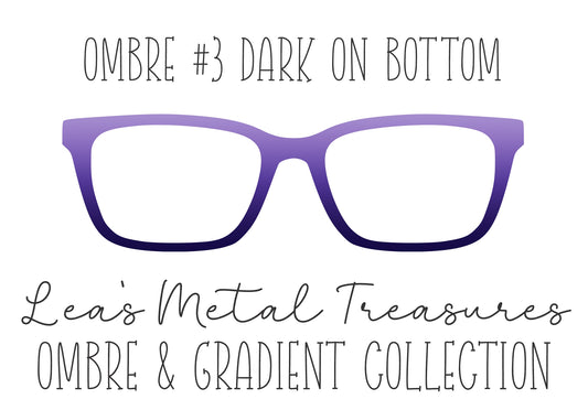 OMBRE 3 DARK ON BOTTOM Eyewear Toppers COMES WITH MAGNETS