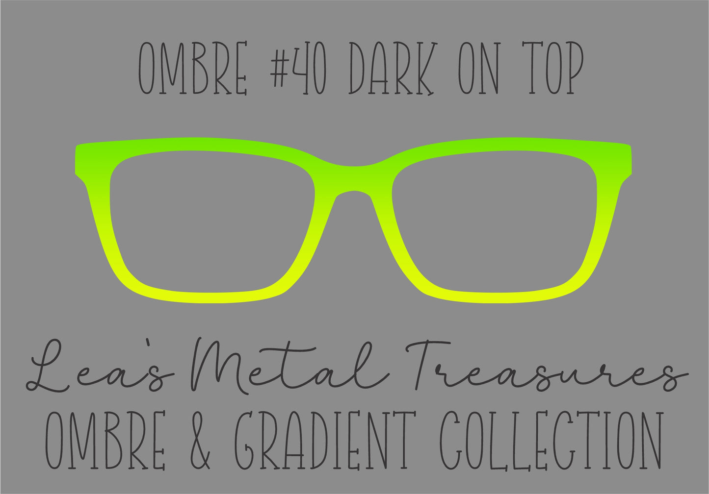 OMBRE 40 DARK ON TOP Eyewear Toppers COMES WITH MAGNETS