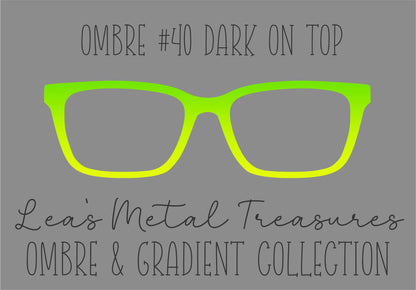 OMBRE 40 DARK ON TOP Eyewear Toppers COMES WITH MAGNETS