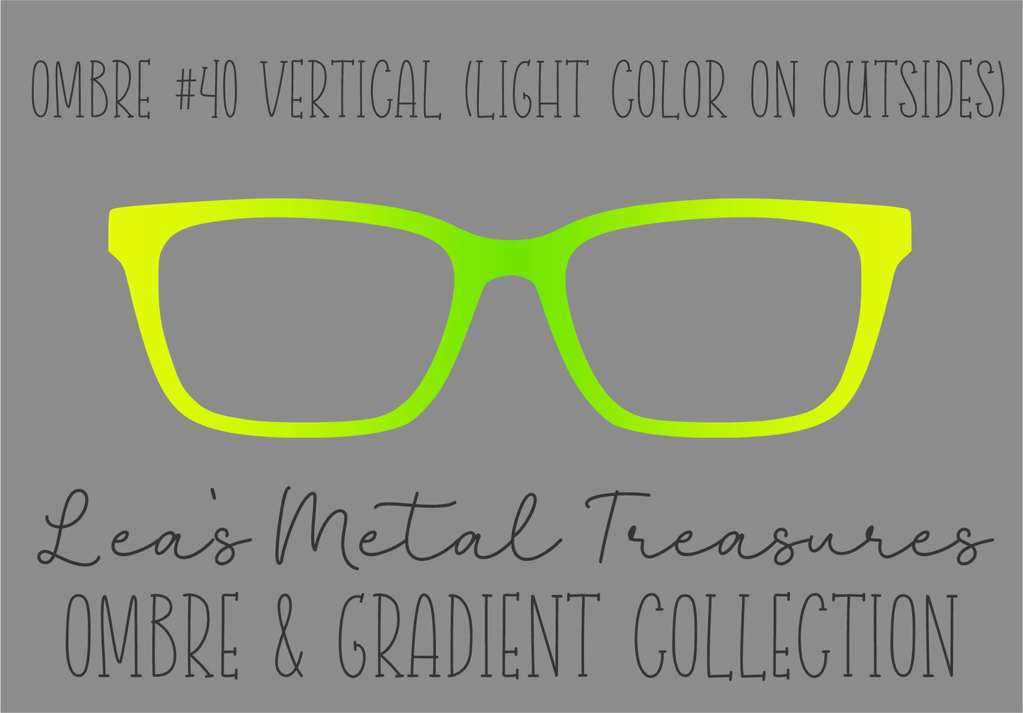 OMBRE 40 VERTICAL LIGHT COLOR ON OUTSIDES Eyewear Toppers COMES WITH MAGNETS