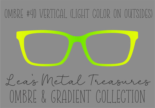 OMBRE 40 VERTICAL LIGHT COLOR ON OUTSIDES Eyewear Toppers COMES WITH MAGNETS