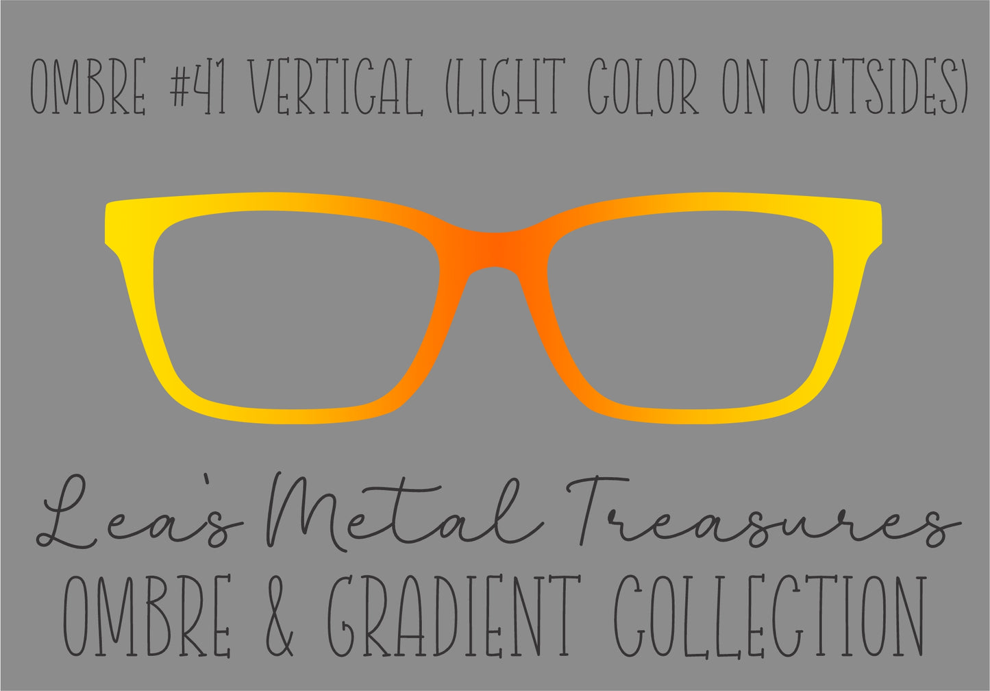 OMBRE 41 VERTICAL LIGHT COLOR ON OUTSIDES Eyewear Toppers COMES WITH MAGNETS