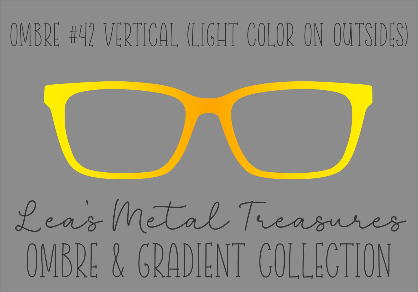 OMBRE 42 VERTICAL LIGHT COLOR ON OUTSIDES Eyewear Toppers COMES WITH MAGNETS