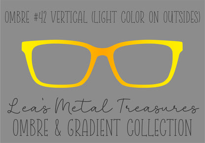 OMBRE 42 VERTICAL LIGHT COLOR ON OUTSIDES Eyewear Toppers COMES WITH MAGNETS