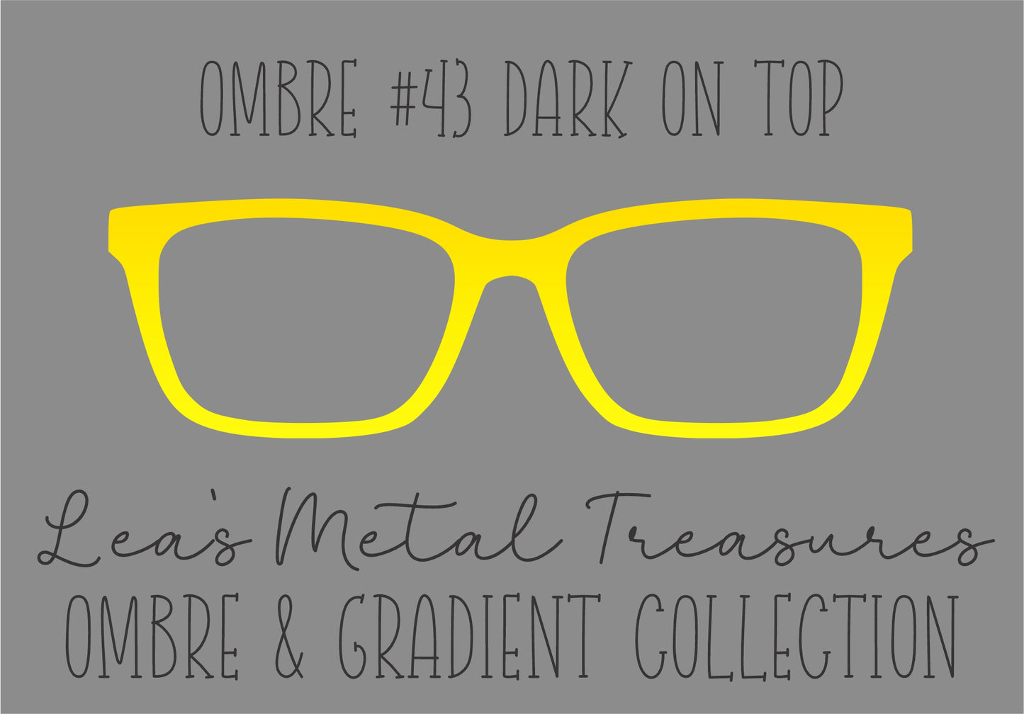 OMBRE 43 DARK ON TOP Eyewear Toppers COMES WITH MAGNETS