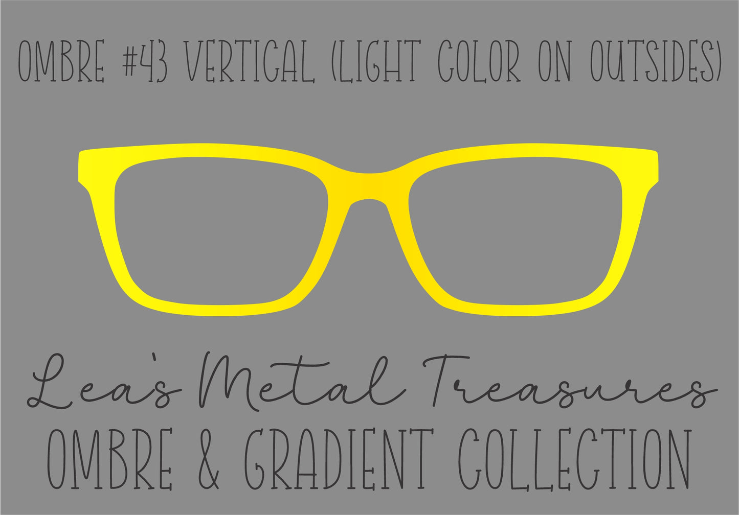 OMBRE 43 VERTICAL LIGHT COLOR ON OUTSIDES Eyewear Toppers COMES WITH MAGNETS