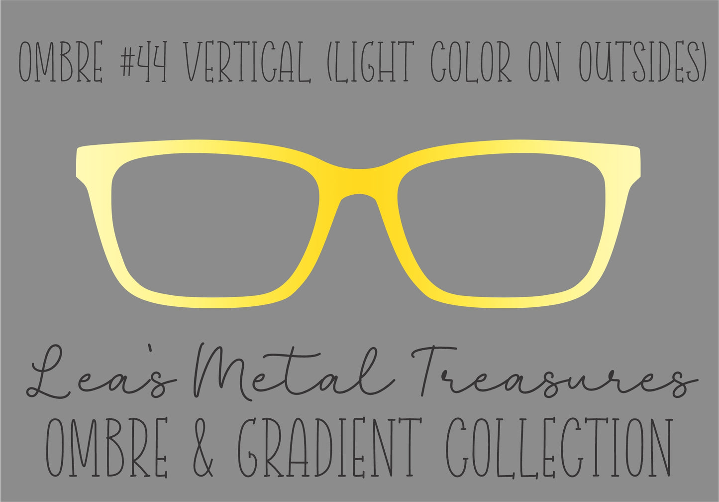 OMBRE 44 VERTICAL LIGHT COLOR ON OUTSIDES Eyewear Toppers COMES WITH MAGNETS