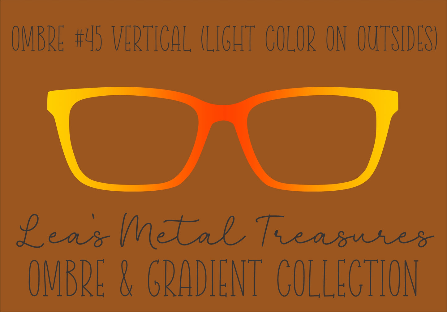 OMBRE 45 VERTICAL LIGHT COLOR ON OUTSIDES Eyewear Toppers COMES WITH MAGNETS