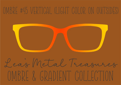 OMBRE 45 VERTICAL LIGHT COLOR ON OUTSIDES Eyewear Toppers COMES WITH MAGNETS
