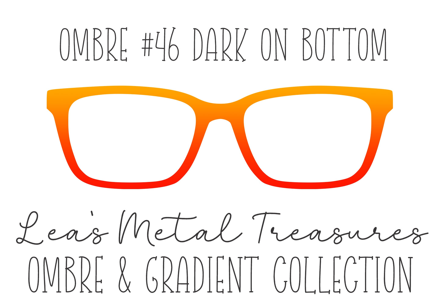 OMBRE 46 DARK ON BOTTOM Eyewear Toppers COMES WITH MAGNETS