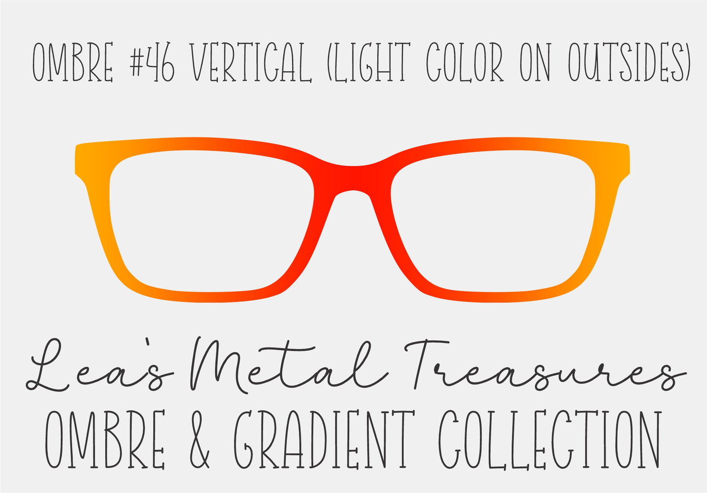 OMBRE 46 VERTICAL LIGHT COLOR ON OUTSIDES Eyewear Toppers COMES WITH MAGNETS