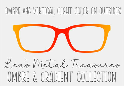 OMBRE 46 VERTICAL LIGHT COLOR ON OUTSIDES Eyewear Toppers COMES WITH MAGNETS