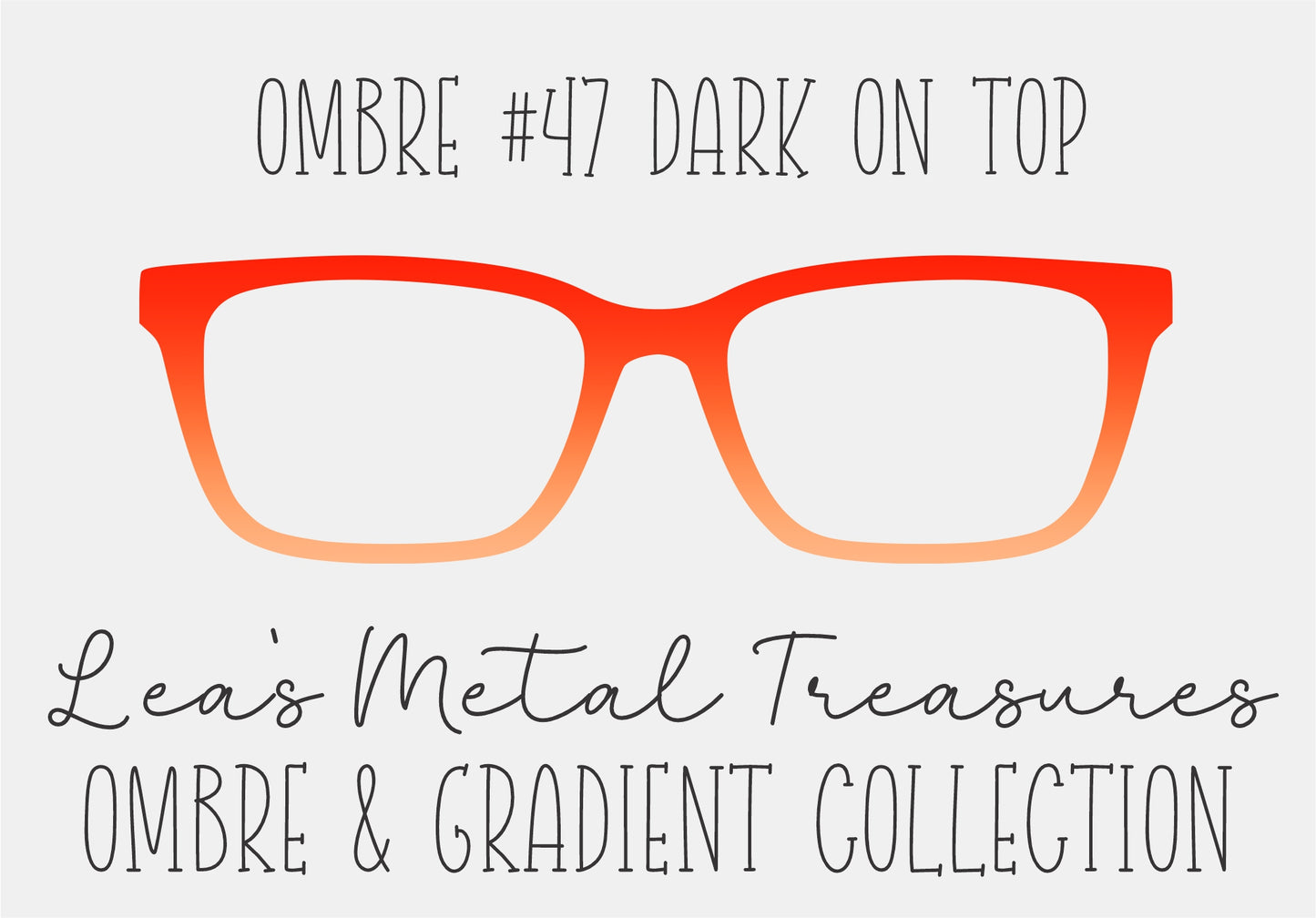 OMBRE 47 DARK ON TOP Eyewear Toppers COMES WITH MAGNETS