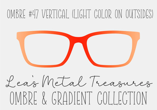 OMBRE 47 VERTICAL LIGHT COLOR ON OUTSIDES Eyewear Toppers COMES WITH MAGNETS