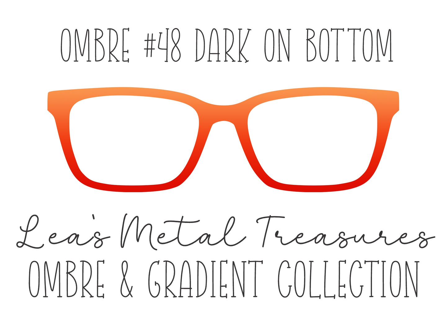 OMBRE 48 DARK ON BOTTOM Eyewear Toppers COMES WITH MAGNETS