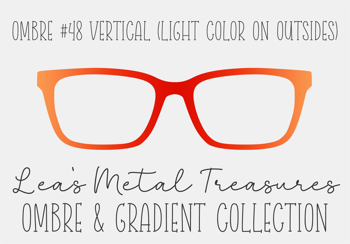 OMBRE 48 VERTICAL LIGHT COLOR ON OUTSIDES Eyewear Toppers COMES WITH MAGNETS